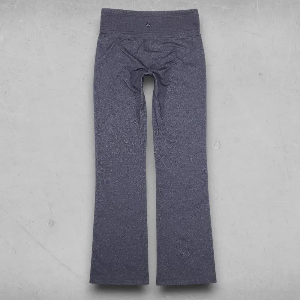 Prana Yoga Pants Women S Charcoal Gray Heather Wide Leg Flare Athleisure Casual - Picture 2 of 12
